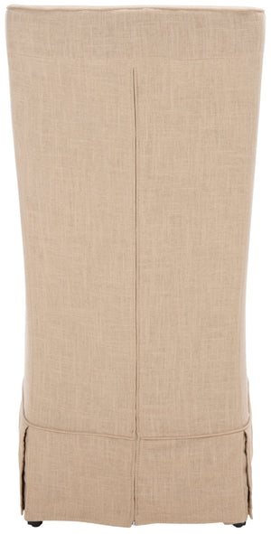 Safavieh Becall 20''H Slipcover Dining Chair - Elegant Cream Linen, Cherry Mahogany Legs For Timeless Style Hemp MCR4501L