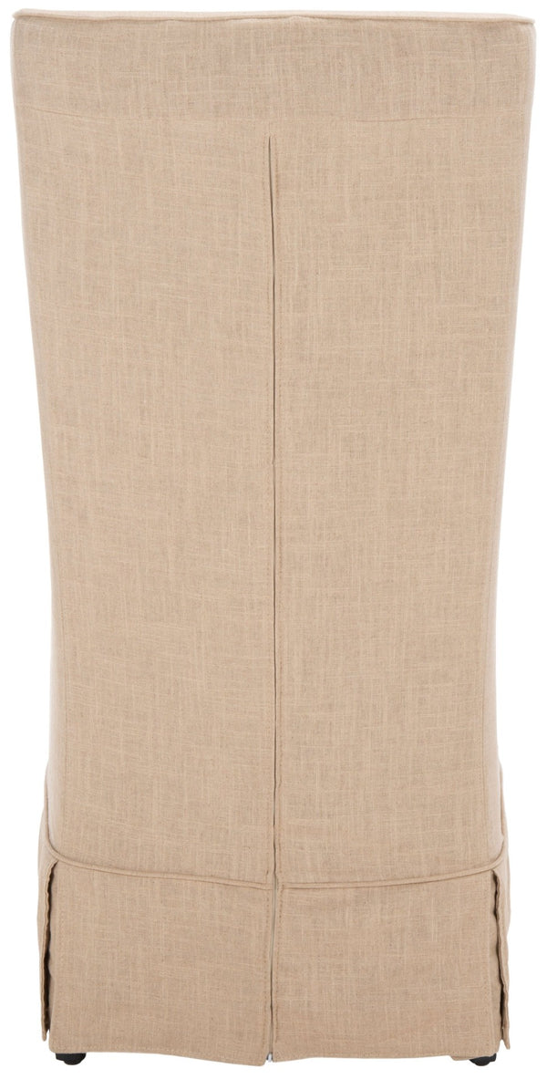 Safavieh Becall 20''H Slipcover Dining Chair - Elegant Cream Linen, Cherry Mahogany Legs For Timeless Style Hemp MCR4501L