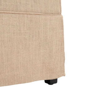 Safavieh Becall 20''H Slipcover Dining Chair - Elegant Cream Linen, Cherry Mahogany Legs For Timeless Style Hemp MCR4501L