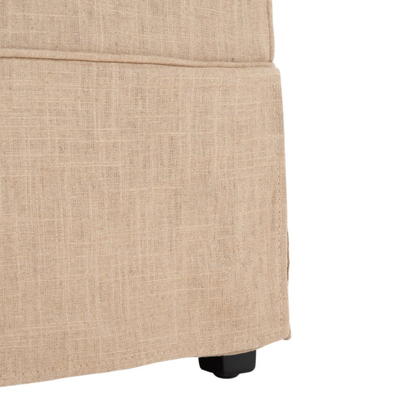 Safavieh Becall 20''H Slipcover Dining Chair - Elegant Cream Linen, Cherry Mahogany Legs For Timeless Style Hemp MCR4501L