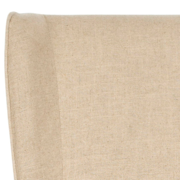 Safavieh Becall 20''H Slipcover Dining Chair - Elegant Cream Linen, Cherry Mahogany Legs For Timeless Style Hemp MCR4501L