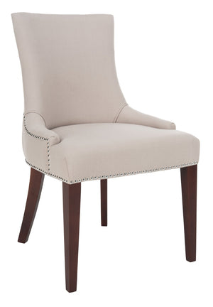 Safavieh Becca 19''H Taupe Linen Dining Chair With Silver Nailheads – Elegant Comfort For Any Décor Style MCR4502A