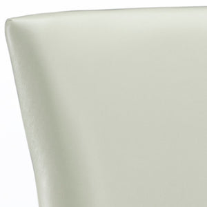 Safavieh Becca High-Back Cream Leather Chair With Silver Nail Heads - Elegant Dining Or Accent Seating MCR4502B