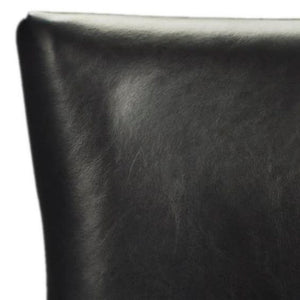 Safavieh Becca 19''H Leather Dining Chair - Elegant Black Upholstery With Silver Nail Heads & Birch Wood Legs MCR4502C