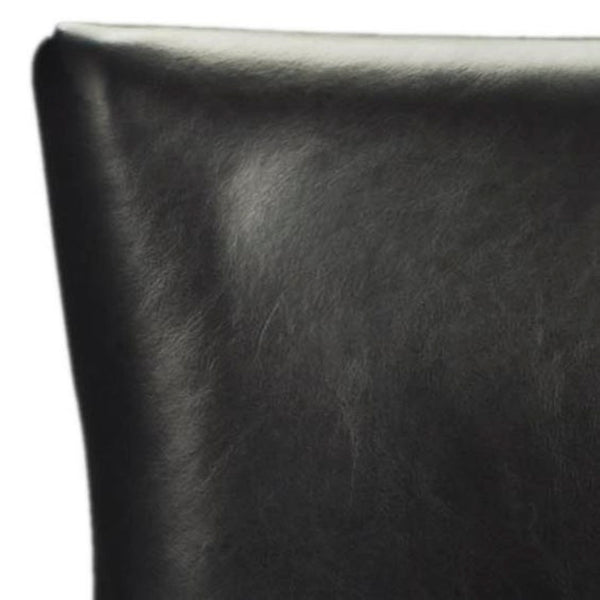 Safavieh Becca 19''H Leather Dining Chair - Elegant Black Upholstery With Silver Nail Heads & Birch Wood Legs MCR4502C