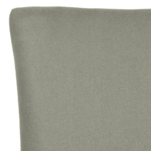 Safavieh Becca 19''H Sea Mist Linen Dining Chair With Silver Nailheads And Elegant Cherry Mahogany Legs MCR4502D