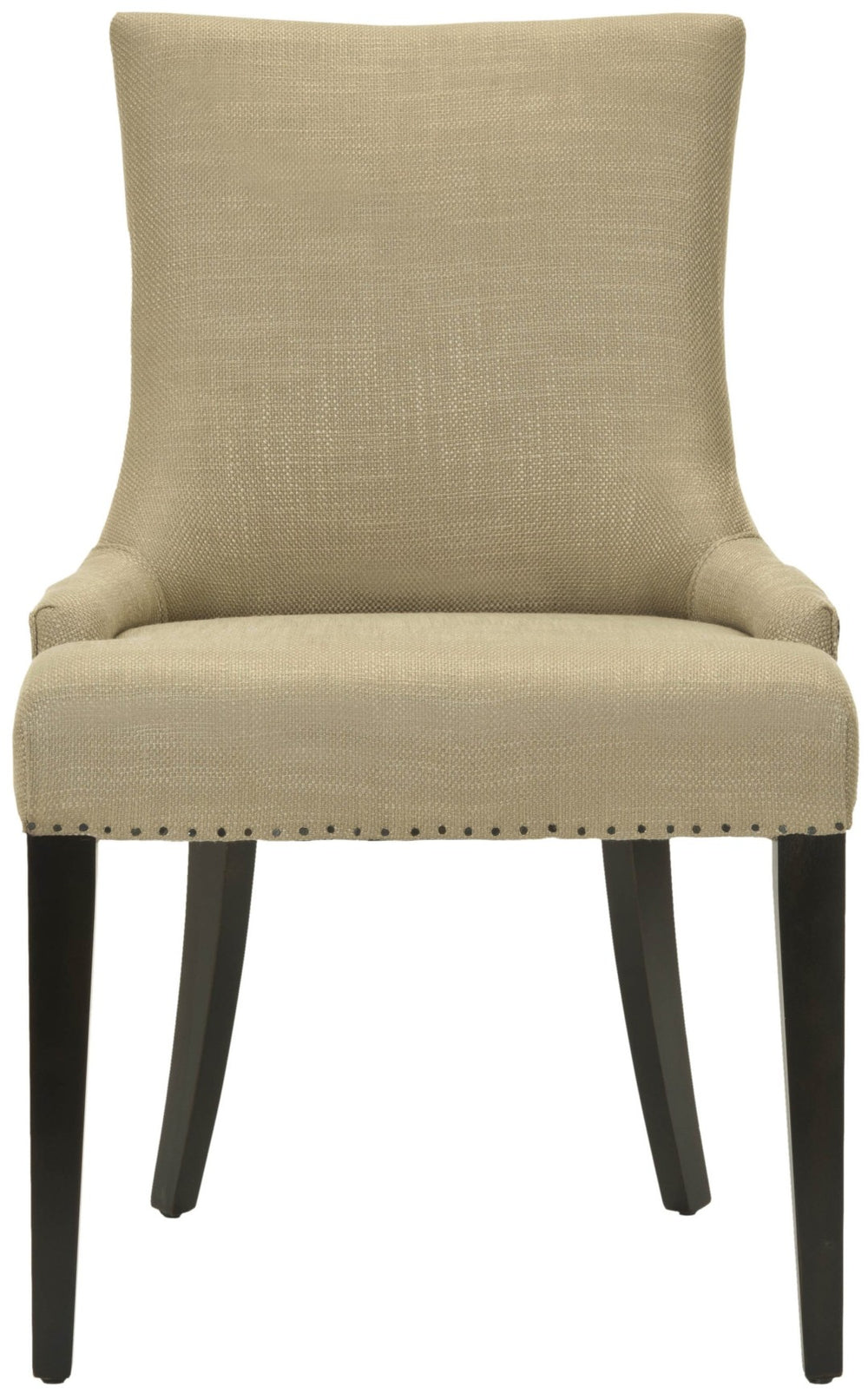 Safavieh Becca 19''H Elegant Upholstered Dining Chair With Leather Back And Birch Legs For Stylish Comfort MCR4502F