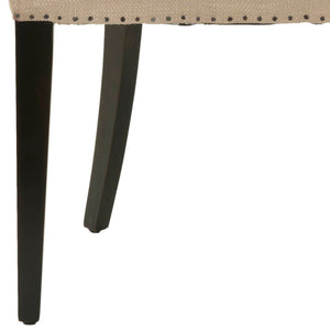 Safavieh Becca 19''H Elegant Upholstered Dining Chair With Leather Back And Birch Legs For Stylish Comfort MCR4502F