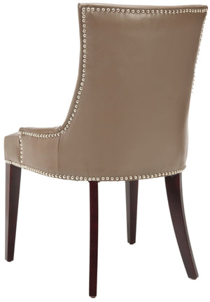Safavieh Becca Leather Dining Chair With Silver Nail Heads – Elegant Clay Upholstery & Mahogany Legs MCR4502G