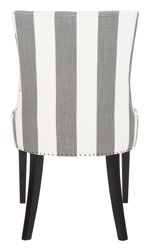 Safavieh Becca 19''H Stripe Linen Dining Chair With Nail-Head Trim - Elegant Support For Any Dining Space MCR4502H