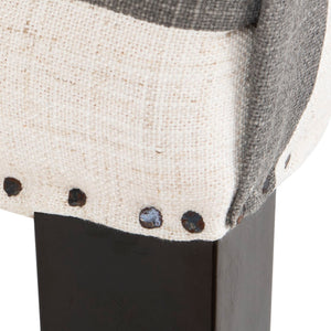 Safavieh Becca 19''H Stripe Linen Dining Chair With Nail-Head Trim - Elegant Support For Any Dining Space MCR4502H