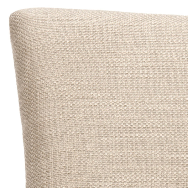 Safavieh Becca 19"H Elegant Linen & Leather Dining Chair With Nail-Head Trim For Stylish Comfort MCR4502M