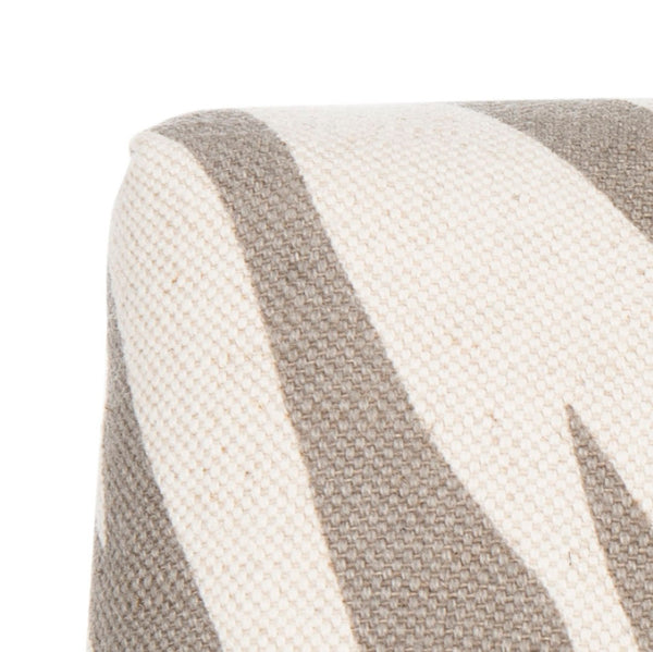 Safavieh Becca Grey And Ivory Zebra Dining Chair With High Back, Sloped Arms, And Silver Nail-Head Trim MCR4502N