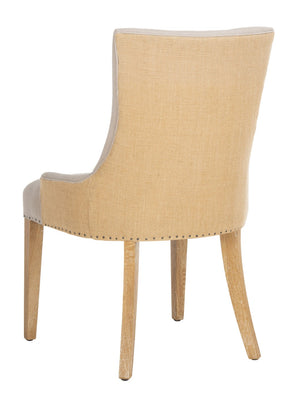 Safavieh Becca Two-Toned Linen Dining Chair - Elegant High Back With Nail Head Trim For Timeless Comfort MCR4502P