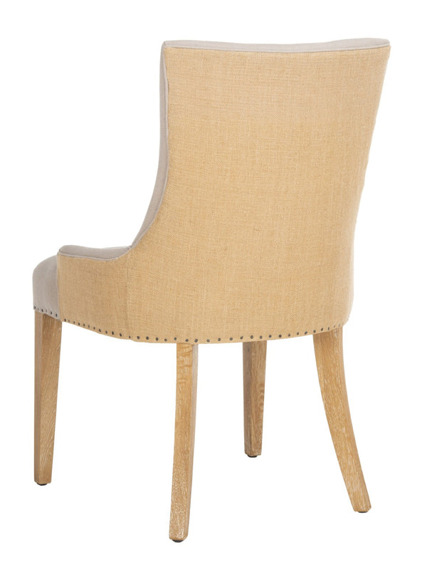 Safavieh Becca Two-Toned Linen Dining Chair - Elegant High Back With Nail Head Trim For Timeless Comfort MCR4502P