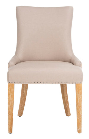 Safavieh Becca Two-Toned Linen Dining Chair - Elegant High Back With Nail Head Trim For Timeless Comfort MCR4502P