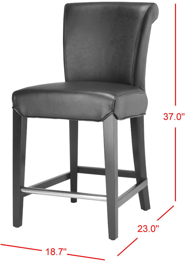Safavieh Seth Counter Stool - Modern Classic Design With Ergonomic Support For Stylish Kitchens And Bars Black MCR4509A