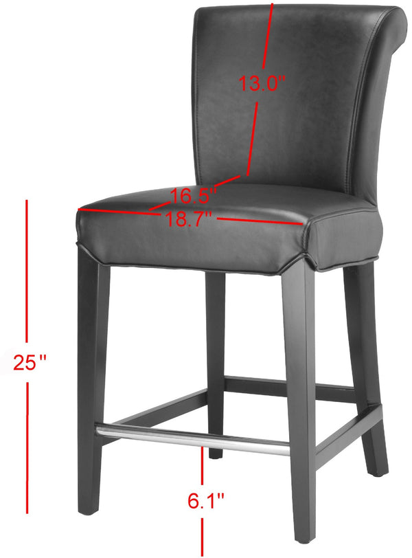 Safavieh Seth Counter Stool - Modern Classic Design With Ergonomic Support For Stylish Kitchens And Bars Black MCR4509A