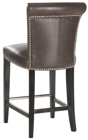 Safavieh Seth Counter Stool - Modern Classic Design With Ergonomic Support For Stylish Kitchens And Bars Antique Brown MCR4509G