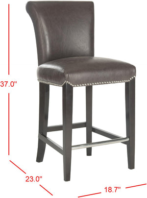 Safavieh Seth Counter Stool - Modern Classic Design With Ergonomic Support For Stylish Kitchens And Bars Antique Brown MCR4509G