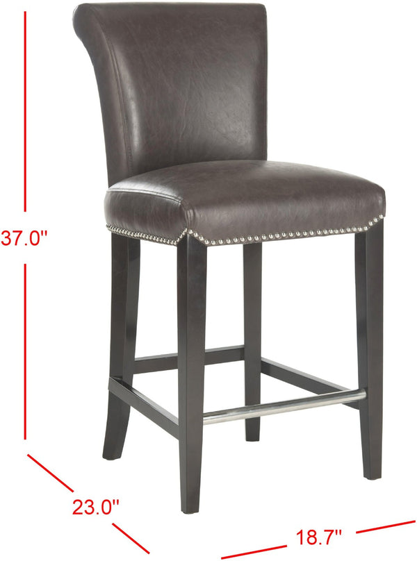Safavieh Seth Counter Stool - Modern Classic Design With Ergonomic Support For Stylish Kitchens And Bars Antique Brown MCR4509G