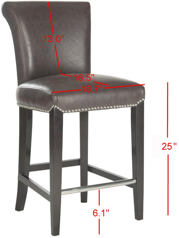 Safavieh Seth Counter Stool - Modern Classic Design With Ergonomic Support For Stylish Kitchens And Bars Antique Brown MCR4509G