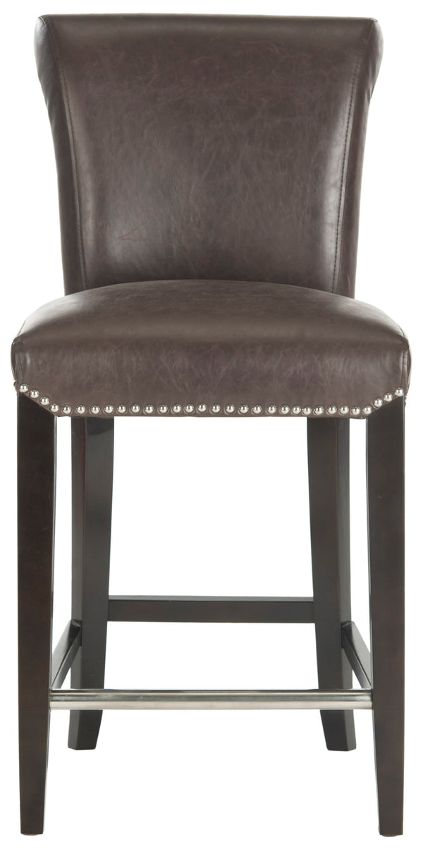 Safavieh Seth Counter Stool - Modern Classic Design With Ergonomic Support For Stylish Kitchens And Bars Antique Brown MCR4509G
