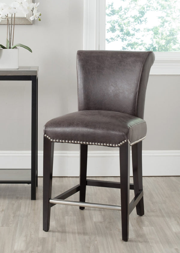 Safavieh Seth Counter Stool - Modern Classic Design With Ergonomic Support For Stylish Kitchens And Bars Antique Brown MCR4509G