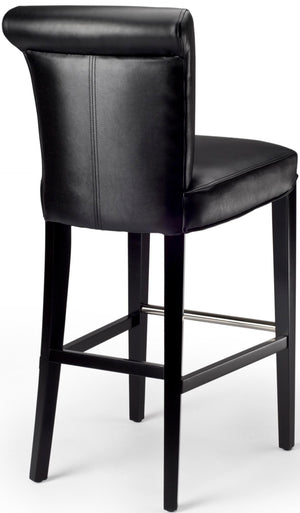 Safavieh Seth Bar Stool - Timeless Comfort And Style With Durable Birch Frame And Easy-Care Leather Upholstery Black MCR4510A