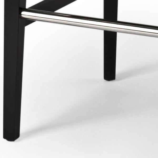 Safavieh Seth Bar Stool - Timeless Comfort And Style With Durable Birch Frame And Easy-Care Leather Upholstery Black MCR4510A