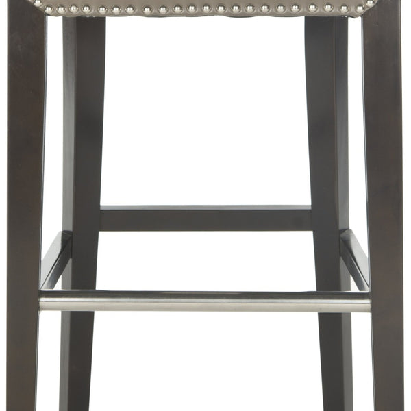 Safavieh Seth Bar Stool - Timeless Comfort And Style With Durable Birch Frame And Easy-Care Leather Upholstery Clay MCR4510F