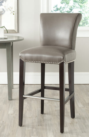 Safavieh Seth Bar Stool - Timeless Comfort And Style With Durable Birch Frame And Easy-Care Leather Upholstery Clay MCR4510F