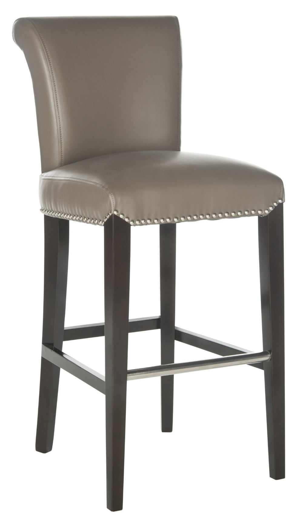 Safavieh Seth Bar Stool - Timeless Comfort And Style With Durable Birch Frame And Easy-Care Leather Upholstery Clay MCR4510F