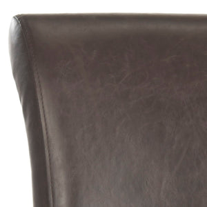 Safavieh Seth Bar Stool - Timeless Comfort And Style With Durable Birch Frame And Easy-Care Leather Upholstery Antique Brown MCR4510G