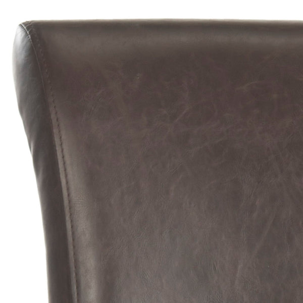 Safavieh Seth Bar Stool - Timeless Comfort And Style With Durable Birch Frame And Easy-Care Leather Upholstery Antique Brown MCR4510G