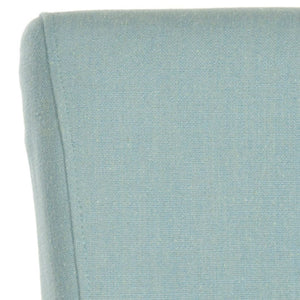 Safavieh Seth Bar Stool - Timeless Comfort And Style With Durable Birch Frame And Easy-Care Leather Upholstery Sky Blue MCR4510H
