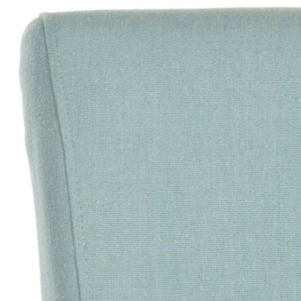 Safavieh Seth Bar Stool - Timeless Comfort And Style With Durable Birch Frame And Easy-Care Leather Upholstery Sky Blue MCR4510H