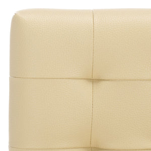 Safavieh Thompson 23.9" Cream Pu Leather Counter Stool With Cherry Mahogany Legs – Stylish & Comfortable Seating MCR4511A