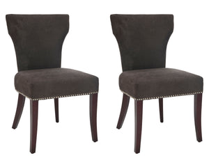 Safavieh Ryan Dining Chair In Bark Fabric - Stylish Comfort For Modern Dining Spaces, Elegant Design & Durability Bark 100% Polyester Mcr4513c