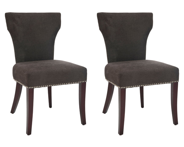 Safavieh Ryan Dining Chair In Bark Fabric - Stylish Comfort For Modern Dining Spaces, Elegant Design & Durability Bark 100% Polyester Mcr4513c