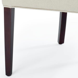 Safavieh Amanda Taupe Linen Tufted Dining Chair With Nickel Nail Heads For Elegant Dining Spaces & Comfort MCR4515A