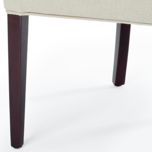 Safavieh Amanda Taupe Linen Tufted Dining Chair With Nickel Nail Heads For Elegant Dining Spaces & Comfort MCR4515A