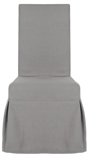Safavieh ADRIANNA Slipcover Chair in Arctic Grey - Elegant Design, Durable Comfort for Dining & Living Spaces MCR4521B-SET2