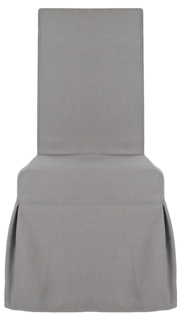Safavieh ADRIANNA Slipcover Chair in Arctic Grey - Elegant Design, Durable Comfort for Dining & Living Spaces MCR4521B-SET2