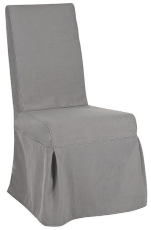 Safavieh ADRIANNA Slipcover Chair in Arctic Grey - Elegant Design, Durable Comfort for Dining & Living Spaces MCR4521B-SET2