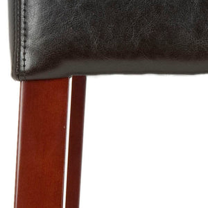Safavieh Benson Leather Barstool – Mid-Century Modern Design, Brown Bicast Leather, No Assembly Needed! MCR4530A