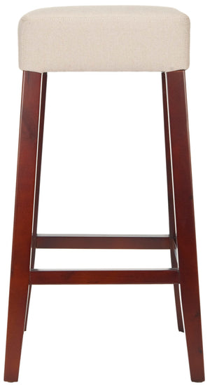 Safavieh Benson Fabric Barstool - Mid-Century Modern Style, Taupe Upholstery, No Assembly, Perfect For Small Spaces! MCR4530B