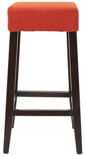 Safavieh Benson Barstool - Stylish Burnt Orange Upholstered Seating For Mid-Century & Contemporary Spaces MCR4530C