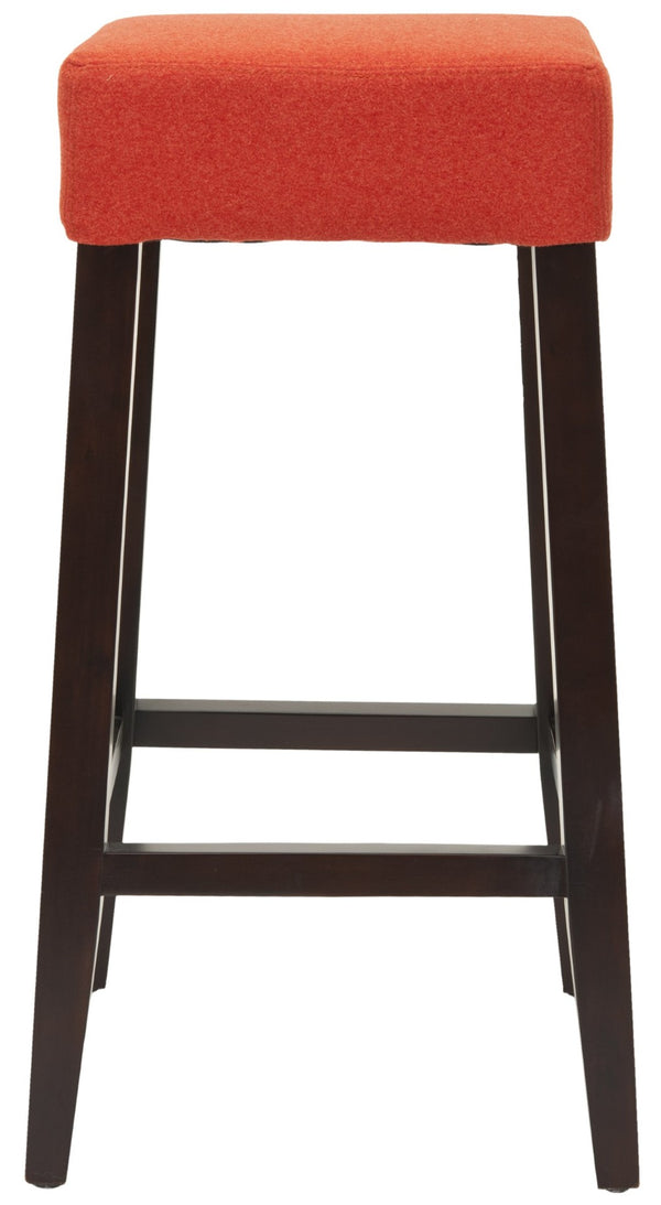 Safavieh Benson Barstool - Stylish Burnt Orange Upholstered Seating For Mid-Century & Contemporary Spaces MCR4530C