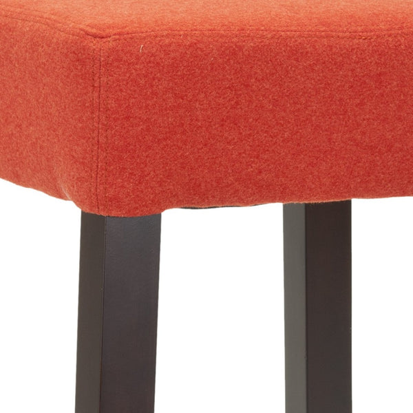 Safavieh Benson Barstool - Stylish Burnt Orange Upholstered Seating For Mid-Century & Contemporary Spaces MCR4530C